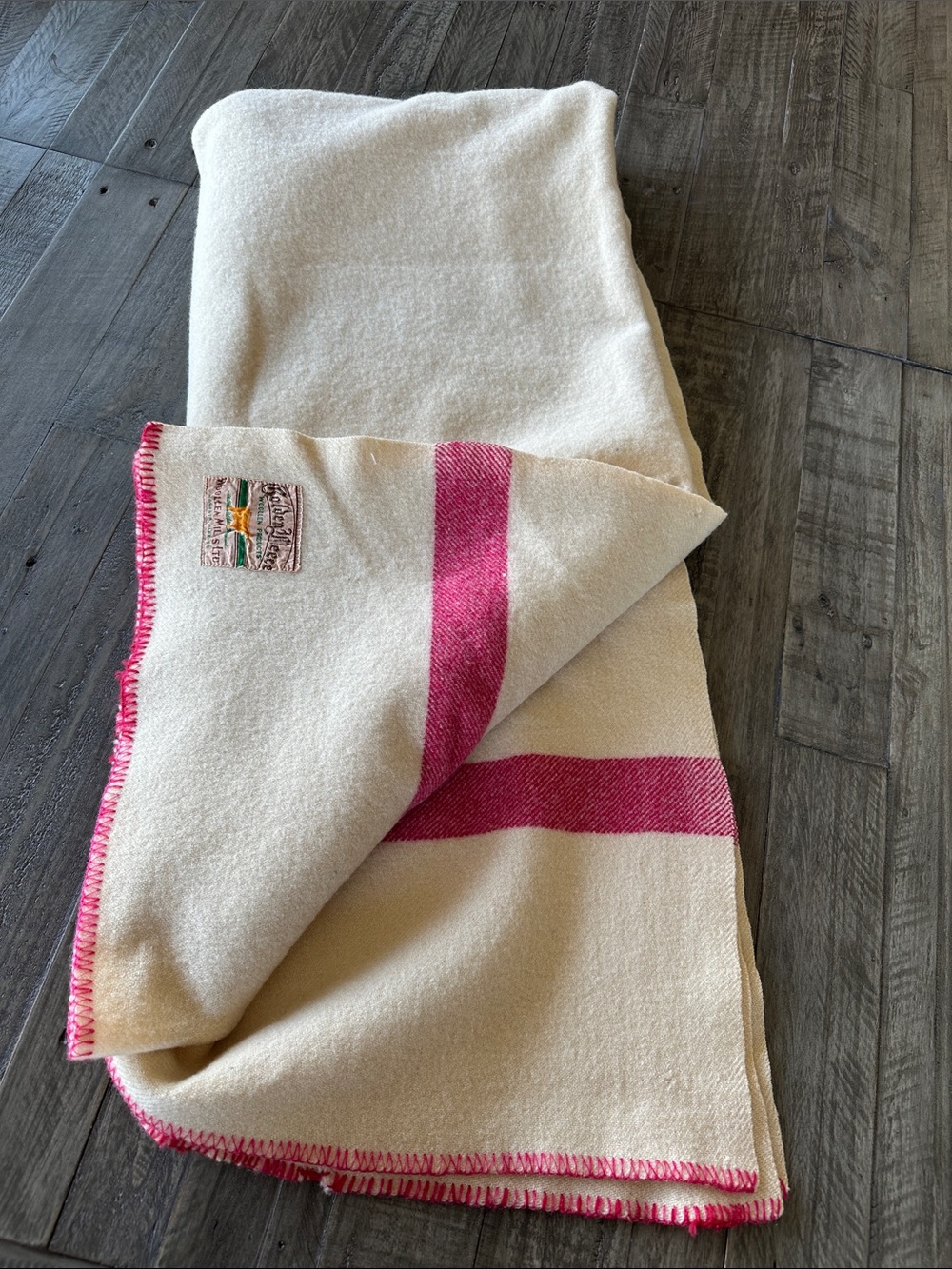 Golden Fleece vintage wool blanket